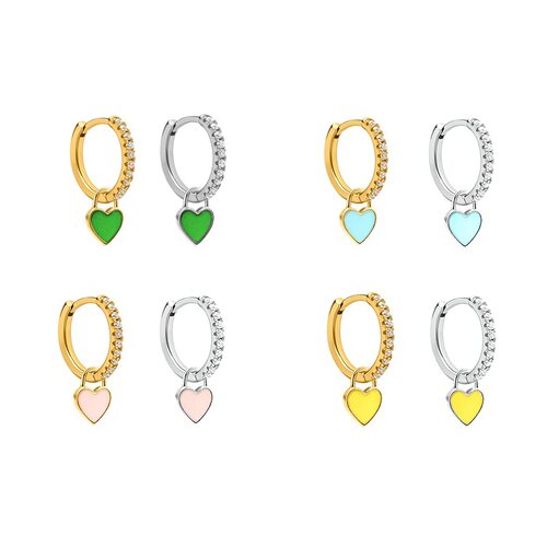 Aide Plating Silver Huggie Hoop Earrings for Women Geometric
