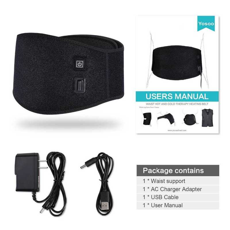 YOSOO Belt Heat-Wrap Waist-Heating-Pad Lower-Back Hot with G