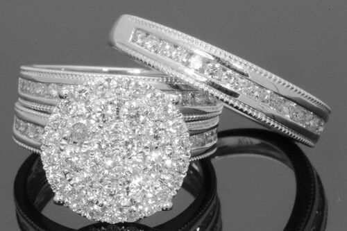 2 Carats Diamond Ring Female 18k Gold Wedding Anillos Bague