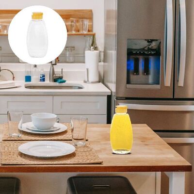 4pcs Oil Squeeze Bottles Mustard Condiment Bottle Salad