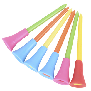 30PC  83mm Multi Color Plastic Golf Tees Durable Rubber