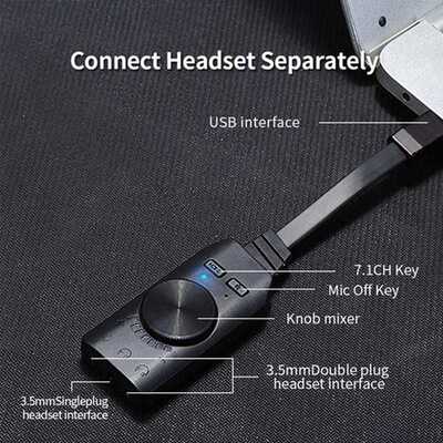 Headset Notebook Sound-Card Audio GS3 External Usb-Converter