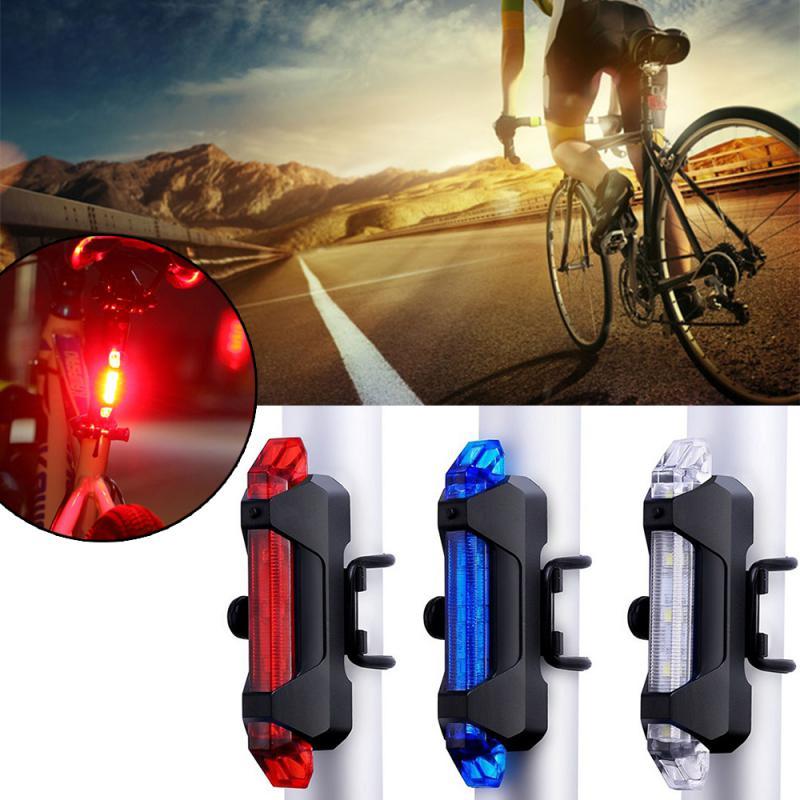 LED Bicycle Tail Light USB Rechargeable Mountain Bike Night图片