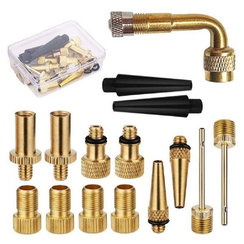 bicycle valve adapter set mtb air tyre valve extension stem