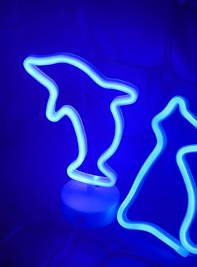 Lamps Table-Lights Wall-Decor Led-Neon-Signs Battery-Operate