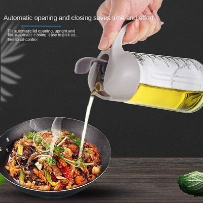 Glass Oil Pot Automatic Opening and Closing  Kitchen Oil