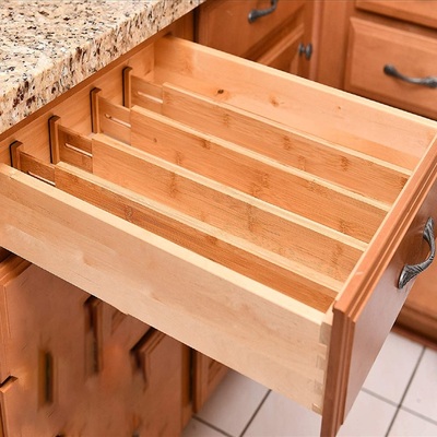 Bamboo Drawer Dividers Kitchen Drawer Organizer Adjustable