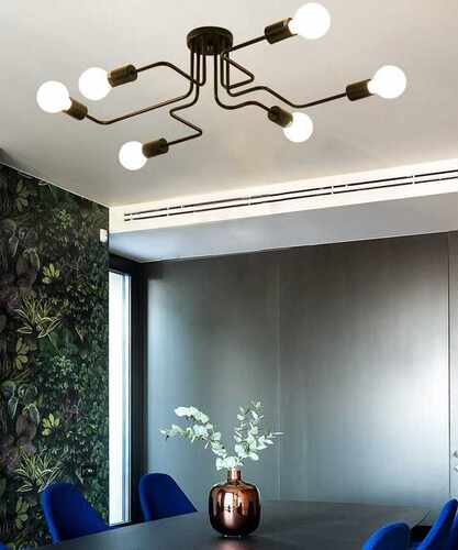Industrial Ceiling Lights Modern Pipe Iron Spider Vintage No