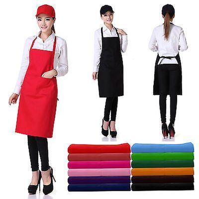 Plain Apron with Front Pocket for Chefs Butchers Kitchen