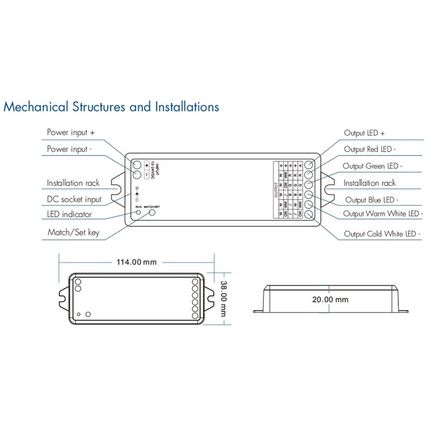 TUYA Zigbee Smart Led Controller DC12V 24V DIM RGB RGBW RGBW