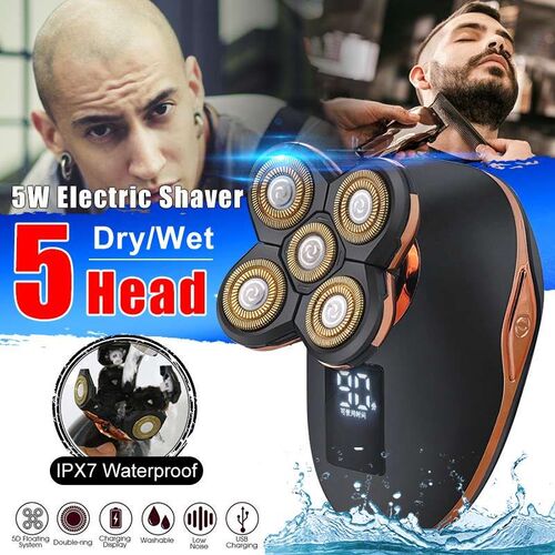 5 in 1 USB Rechargeable Electric Shaver Five Floating Heads