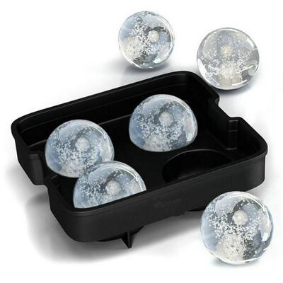 1pc Cocktail Whiskey Ice Ball Maker Tray 4 Large Silicone