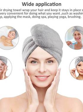 Microfiber Wisp Dry Head Hair Towel for Women Adult Bathroo
