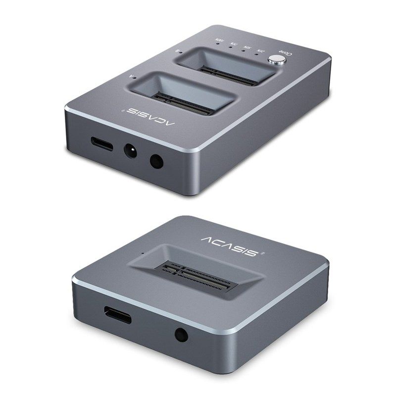 2 nvme ssd enclosure clone docking single/dual bay pci e