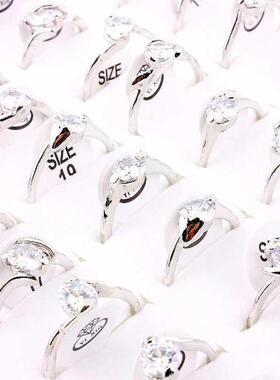 Wholesale Lots Job 20Pcs Cryal Rhineone Silver Plated Wo