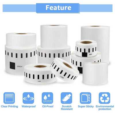 5 Roll DYMO 99010 Labels Thermal Paper Label Maker DYMO La