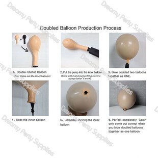 Peach Apricot Balloons DIY Retro Cream Garland Pink Doubled