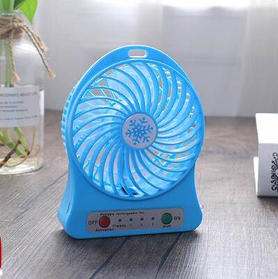 Rechargeable Fan 18650 Computer Desk Air-Cooler Led-Light US