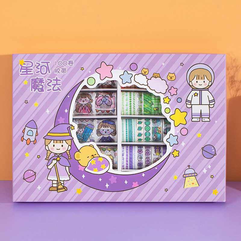 100 pcs/set heartbeat guide series washi tape adhesive tape