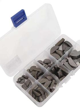 80Pcs Stainless Steel Semicircular Woodruff Key Kit Assortme