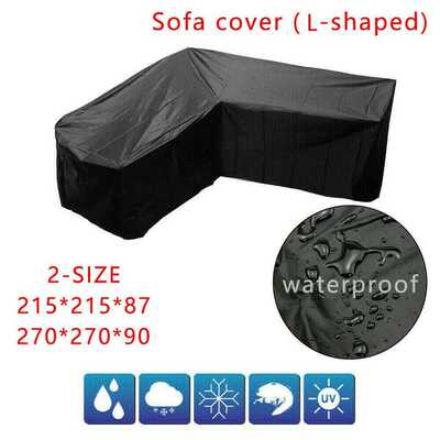Waterproof Corner Sofa L Shape Cover Outdoor Garden Rattan