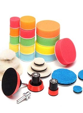 29Pcs Waxing Sponge Polishing Pad Wool Backing Plate Car Pol