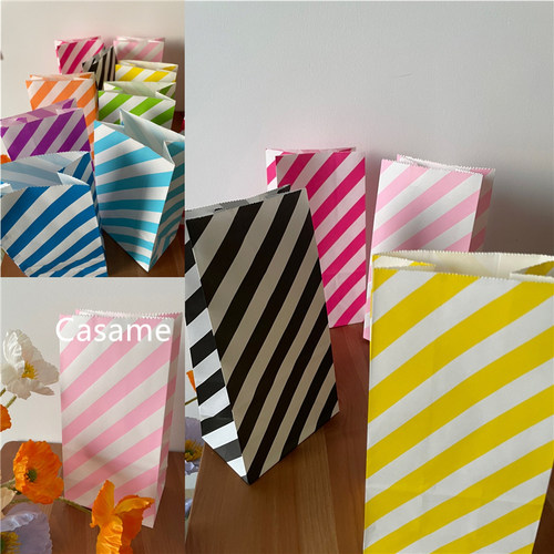 New paper bag mini Stand up Colorful Polka Dot  Bags 18x9x6c