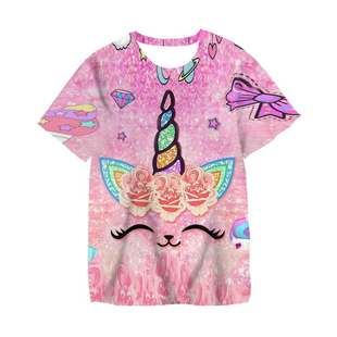 New Kids Girls T-shirts Unicorn T Shirt 3 4 5 6 7 8 9 10 11