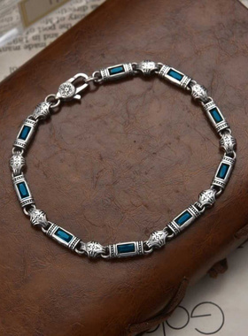 新品重工土耳其风格唐草纹镶石手