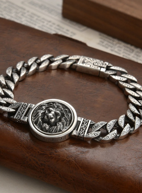 新品复古个性唐草转动森林王手链