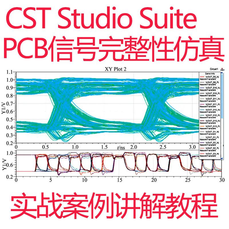 CST信号完整性仿真教程高速PCB互联TDR仿真分析IDEM SI PI视频