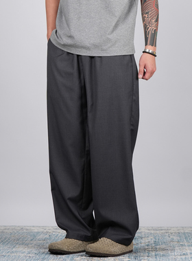 PROCANO25SS TR混纺西装裤直筒垂感宽松阔腿通勤薄款休闲长裤男