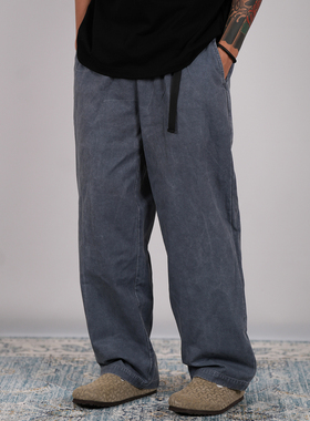 PROCANO 暴力炒色做旧洗褪水洗直筒脏染休闲裤复古百搭长裤男