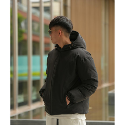 Procano24AW90白鸭绒连帽羽绒服防泼水拉链冬季保暖冲锋外套男女