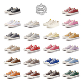 1970s经典 春季 高低帆布鞋 火星几何 男女同款 经典 新平底百搭板鞋