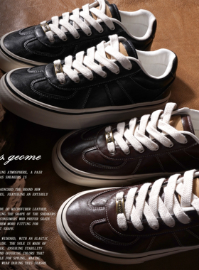 MARS GEOME/火星几何春季新款皮面板鞋运动休闲百搭滑板鞋男鞋