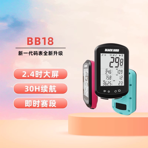 黑鸟BB18智能码表四星定位