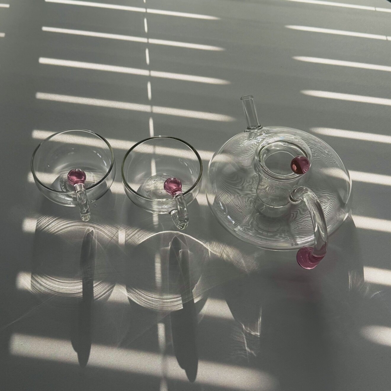 一壶两杯新款耐热高硼硅玻璃煮茶壶鼠尾壶家用茶具套装SQ