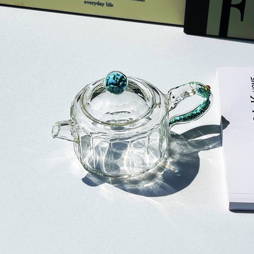 新款高颜值高档绿松石龙把手茶壶煮茶泡茶壶JJJJ