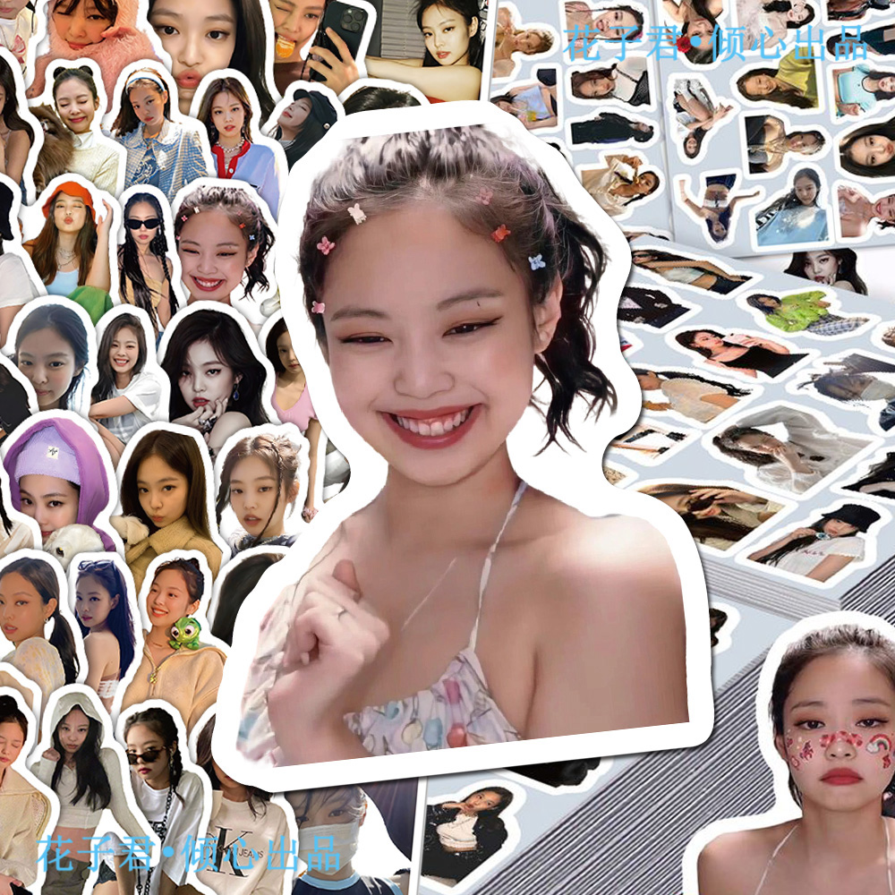 206张女团blackpink金珍妮贴纸高颜值Jennie周边手帐手机壳贴画