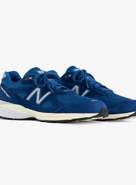 New Balance NB 990v4 蓝色 防滑耐磨 低帮 跑步鞋 美产