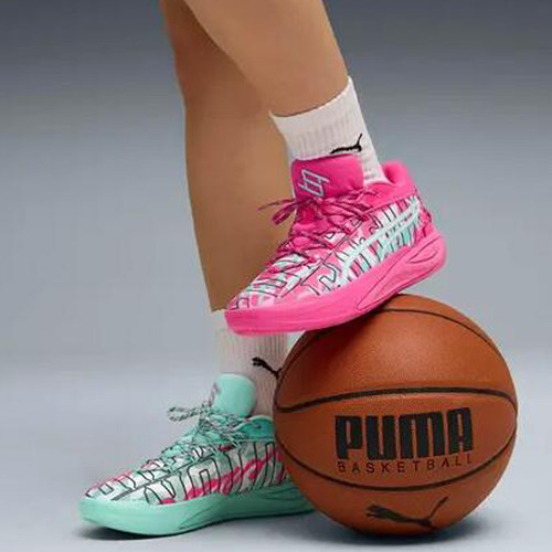 PUMA STEWIE 4 TIMELESS 粉青 防滑耐磨舒适 篮球鞋 311347 01