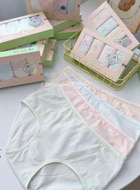 冰雪朵朵少女纯棉内裤5A抗菌抑菌女孩学生生理裤女生甜美三角裤女