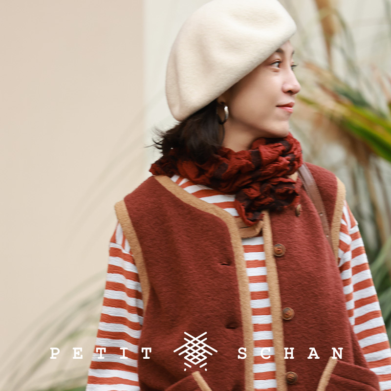 Petit Schan小闪 小火炉 羊毛混纺马甲外套