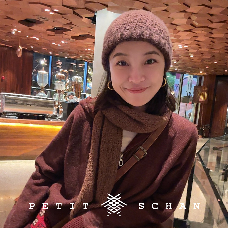 小闪纯山羊绒宽松拉链针织开衫