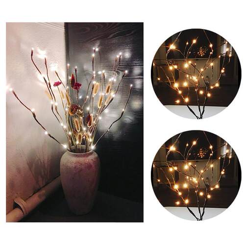 LED Willow Branch Lamp Floral Lights 20 Bulbs Home Christmas