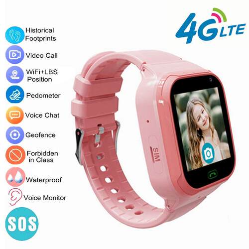 4G Smart Watch Kids SOS GPS LBS WIFI Location Positioning HD