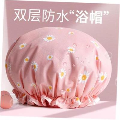 Shower cap for womens double thick waterproof shower cap