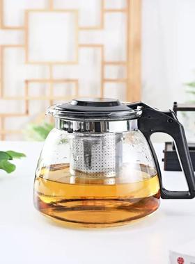 Glass teapot with flowered teapot with large capacity teapot