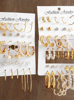Cross-border women butterfly stud earrings jew wholesale套装